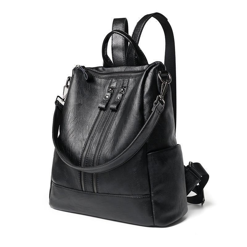 Women's Vintage PU Leather Backpackbags - Kalsord