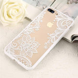 Lace Flower Pattern 3D Black | White | Rose Case For iPhone 11 11 pro 11 pro max XR 7 8 X XS 6 6S 7 Plus 8 Plus 6 6S Plus XS MAX 5 5Scases - Kalsord