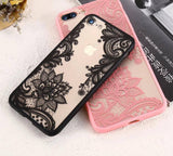 Lace Flower Pattern 3D Black | White | Rose Case For iPhone 11 11 pro 11 pro max XR 7 8 X XS 6 6S 7 Plus 8 Plus 6 6S Plus XS MAX 5 5S