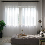 LISM White Curtain Tulle Curtains for Living Room Decoration Bedroom Curtains for the Room Kitchen Finished Window Treatment