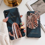 Abstract Flowers | Leaves Phone Case For iPhone XR XS Max XCases - Kalsord