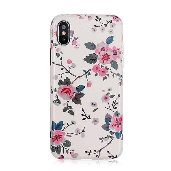 Retro Floral Art  | Leaf Phone Case For iPhone XS Max XR Xcases - Kalsord