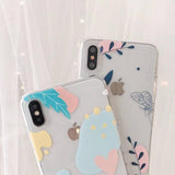Cute Clear Abstract Phone Case For iPhone XR XS Max 6 6S 7 8 Plus Xcases - Kalsord