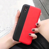 Two Colored Silicone Phone Case For iPhone XR XS Max 6 6S 7 8 Plus Xcases - Kalsord