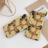 Daisy Flower Retro Phone Case For iPhone XR XS Max 6 6S 7 8 Plus Xcases - Kalsord