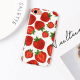 Peach | Strawberry Fruit Matte Phone Case For iPhone XS Max XR 6 6S 7 8 Plus XCases - Kalsord