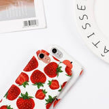 Peach | Strawberry Fruit Matte Phone Case For iPhone XS Max XR 6 6S 7 8 Plus XCases - Kalsord