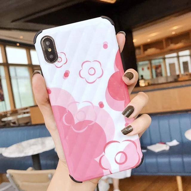 Cute Pink Abstract Floral | Daisy Phone Case For iPhone XR XS Max 6 6S 7 8 Plus Xcases - Kalsord