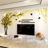 Large Size Tree Acrylic Decorative 3D Wall Sticker DIY Art Living Room Background Home Decor - Kalsord