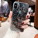 Clear Colorful Star Bling Glitter Phone Case For iPhone X XS Max XR X 6 6S 7 8 Pluscases - Kalsord