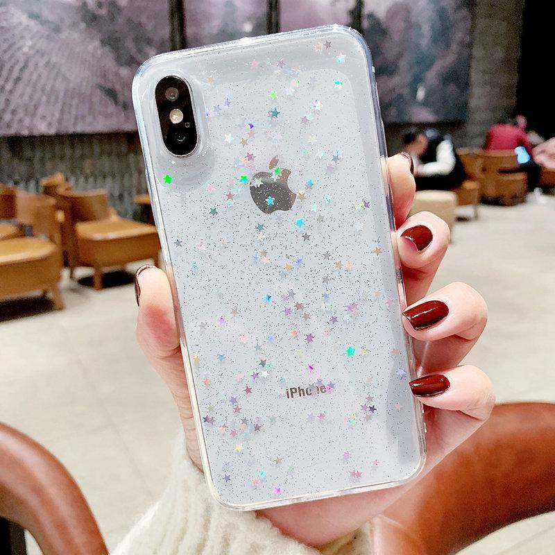 Clear Colorful Bling Glitter Phone Case For iPhone XS Max X – Kalsord