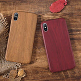 Wood Grain Textured Silicone Phone Case | Cover For Iphone 6 6S 7 7 plus 8 Plus XS Max XR Xcases - Kalsord