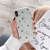 Soft Clear Silicone Floral | Heart Phone Case For iPhone X XS Max XR 6 6S 7 8 Pluscases - Kalsord