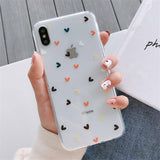Soft Clear Silicone Floral | Heart Phone Case For iPhone X XS Max XR 6 6S 7 8 Pluscases - Kalsord