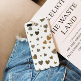 Lovely Mirror Hearts Phone Case For iPhone X 6 6s 7 8 plusCases - Kalsord