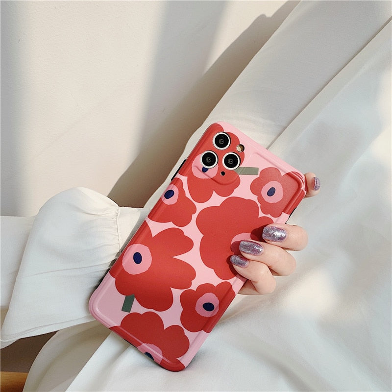 Matte Red Poppy Flower Phone Case/Cover For iPhone