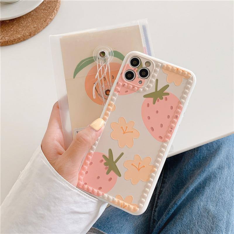 3D Design Strawberry Flower Design For iPhone Case/Cover