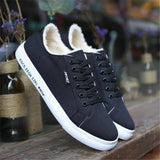 Men's Vulcanized Canvas Sneakers | Shoes W/ Warm Plush - Kalsord