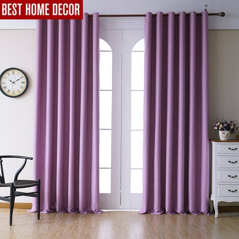 Beige, Light Purple, Light Blue, Green Modern Blackout Curtains for living room | Bedroom - Kalsord