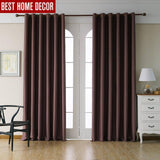 Deep Gray, Wine Red, Cream, Deep Brown Modern Blackout Curtains for living room | bedroom - Kalsord