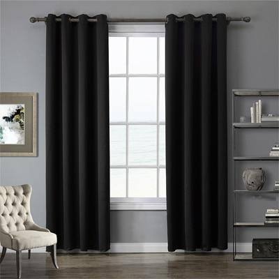 Black | Red | Deep Blue Blackout Curtains For Living Room | Bedroom Window - Kalsord