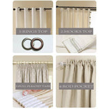 Black | Red | Deep Blue Blackout Curtains For Living Room | Bedroom Window - Kalsord