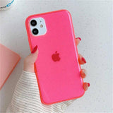Neon Fluorescent Shining Phone Case For iPhone 11 Pro Max X XR X Max Soft TPU Solid Color Clear Back Cover For iPhone 7 8 Plus