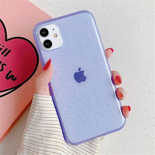 Neon Fluorescent Shining Phone Case For iPhone 11 Pro Max X XR X Max Soft TPU Solid Color Clear Back Cover For iPhone 7 8 Plus