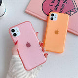 Neon Fluorescent Shining Phone Case For iPhone 11 Pro Max X XR X Max Soft TPU Solid Color Clear Back Cover For iPhone 7 8 Plus