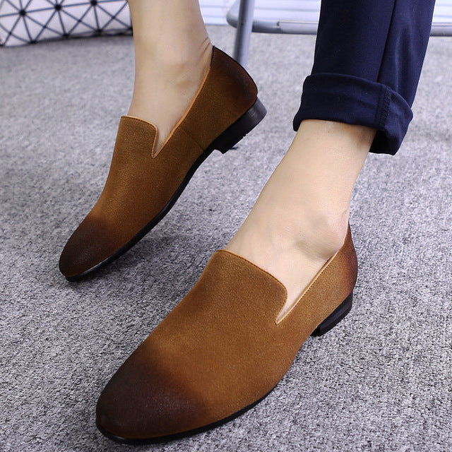 Men's Pointed Toe Gradient Slip-On Shoe | Loafer - Kalsord