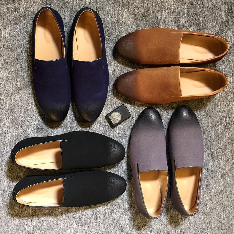 Men's Pointed Toe Gradient Slip-On Shoe | Loafer - Kalsord