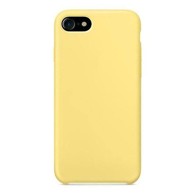 Rainbow | Candy Colored Silicone Case For iPhone XR X XS Max 11 Pro 11 Pro Max 7 Plus 8 Plus 6 6s- Stone Sea Blue Emerald Green Royal Blue Apricot Orange Lilac Purple Yellow Camellia Lemon Yellowcases - Kalsord