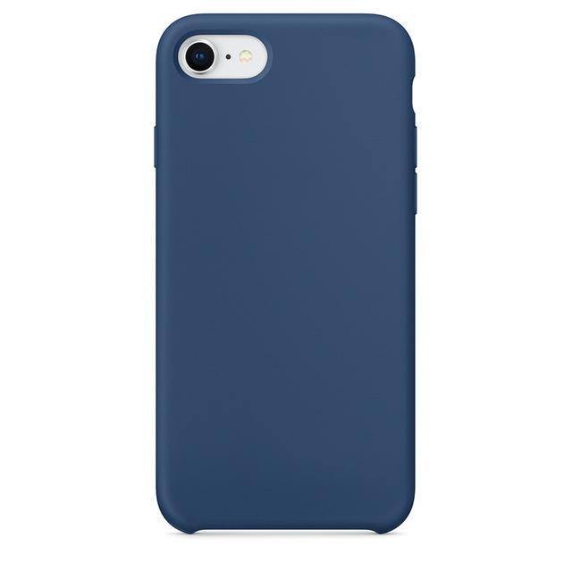 Rainbow | Candy Colored Silicone Case For iPhone XR X XS Max 11 Pro 11 Pro Max 7 Plus 8 Plus 6 6s- Stone Sea Blue Emerald Green Royal Blue Apricot Orange Lilac Purple Yellow Camellia Lemon Yellowcases - Kalsord