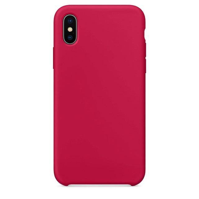 Rainbow | Candy Colored Silicone Case For iPhone XR X XS Max 11 Pro 11 Pro Max 7 Plus 8 Plus 6 6s- Pink Black Mint Green Violet Purple Red Orange White Blue Rose Redcases - Kalsord
