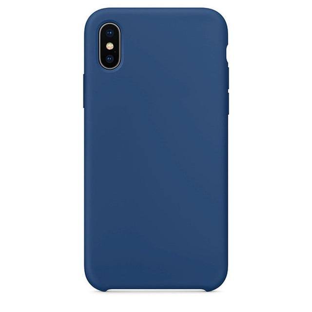 Rainbow | Candy Colored Silicone Case For iPhone XR X XS Max 11 Pro 11 Pro Max 7 Plus 8 Plus 6 6s- Charcoal Gray Blue Green Begonia Light Pink Pebblecases - Kalsord