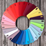 Rainbow | Candy Colored Silicone Case For iPhone XR X XS Max 11 Pro 11 Pro Max 7 Plus 8 Plus 6 6s- Stone Sea Blue Emerald Green Royal Blue Apricot Orange Lilac Purple Yellow Camellia Lemon Yellowcases - Kalsord