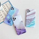 Soft Matte Abstract Watercolor Marble Texture Blend Phone Case For iPhone 11 11Pro Max X XR XS Max 7 8 Plus