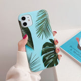 Blue Turquoise Retro Leaf Case/Cover For iPhonecases - Kalsord