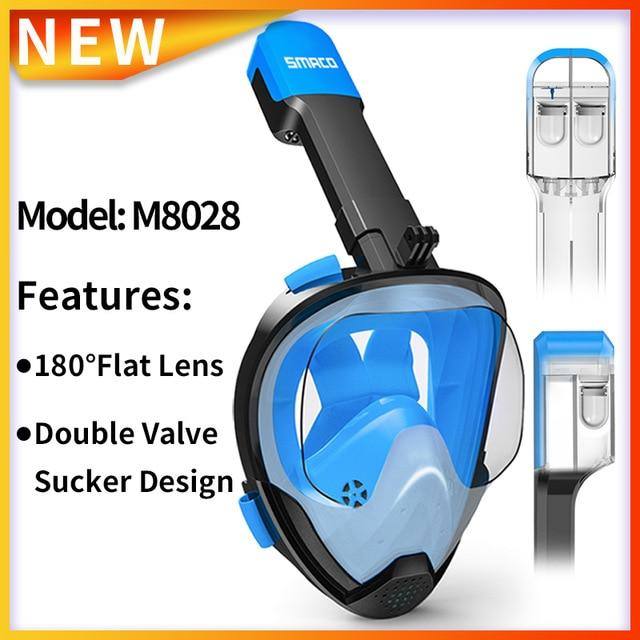 Anti Fog Full Face Scuba/Snorkelling/Diving Mask | Underwater Mask With Gopro Camera Support