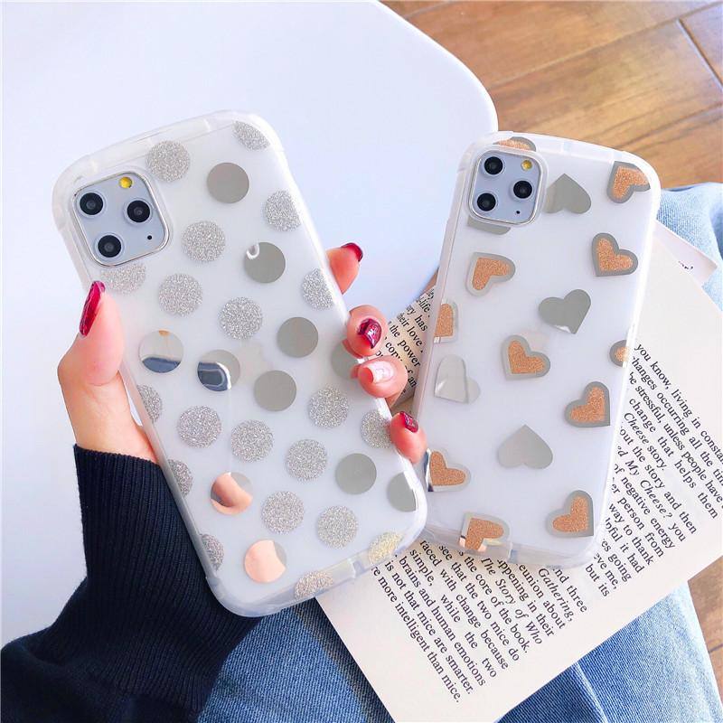 TPU Silicone Polka | Hearts | Love Case For iPhone 7 8 Plus XS Max XR XS 6 6S Plus  11 11 pro 11 pro Maxcases - Kalsord
