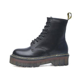 Women's Fashion Leather Platform Boots Size 35-42 - Kalsord