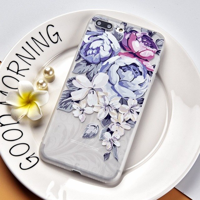 Cute Floral Patterned Case For iPhone X 7 8 6 Pluscases - Kalsord