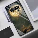 Gradient Heart Space Flowers Animal Planet Stars Tempered Glass Case/Cover For Samsung Galaxy Phonecases - Kalsord