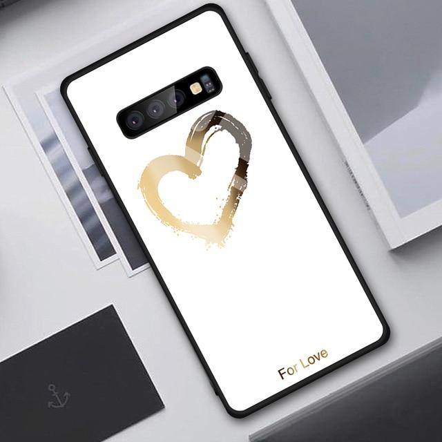 Gradient Heart Space Flowers Animal Planet Stars Tempered Glass Case/Cover For Samsung Galaxy Phonecases - Kalsord