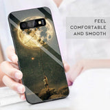 Gradient Heart Space Flowers Animal Planet Stars Tempered Glass Case/Cover For Samsung Galaxy Phonecases - Kalsord