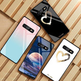 Gradient Heart Space Flowers Animal Planet Stars Tempered Glass Case/Cover For Samsung Galaxy Phonecases - Kalsord