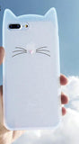 Cute Cat Whiskers Case For iPhone 7 6s 8 7 Plus Xcases - Kalsord