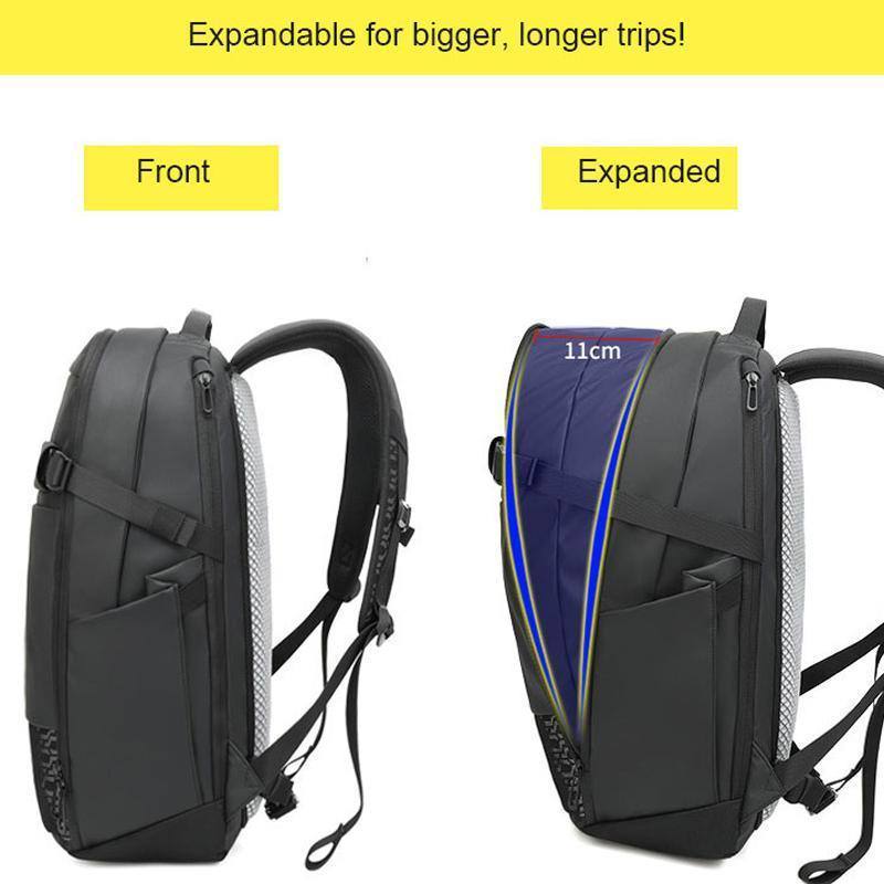 Large Capacity Expansive Travel Backpack Fit 17 inch Laptop Multi-layer Space - Kalsord