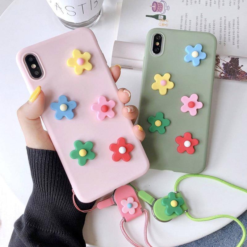 3D Embossed Flower Phone Case For iPhone X XS MAX XR 6 7 6S 8 PlusCases - Kalsord