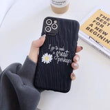 Soft Sand Textured Daisy Floral Pattern | Quote Phone Case For iPhone 11 Pro Max X XR Xs Max 6 6s 7 8 Pluscases - Kalsord